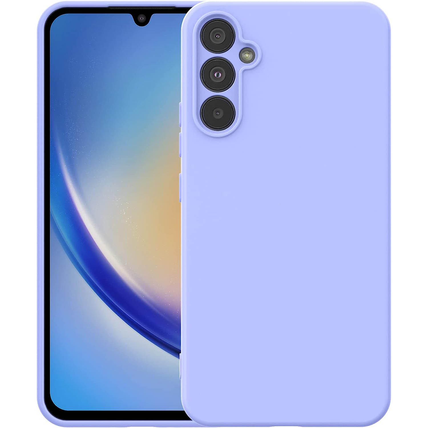 Husa Premium Silicon Soft pentru Samsung A34 5G, Ultra Slim, Protectie sporita, Interior de microfibra, Lavanda