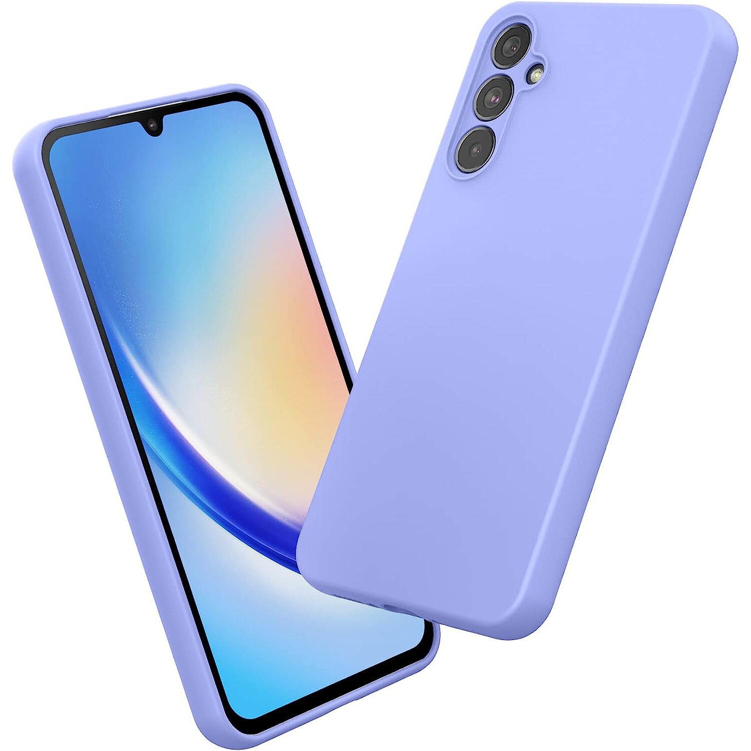 Husa Premium Silicon Soft pentru Samsung A34 5G, Ultra Slim, Protectie sporita, Interior de microfibra, Lavanda