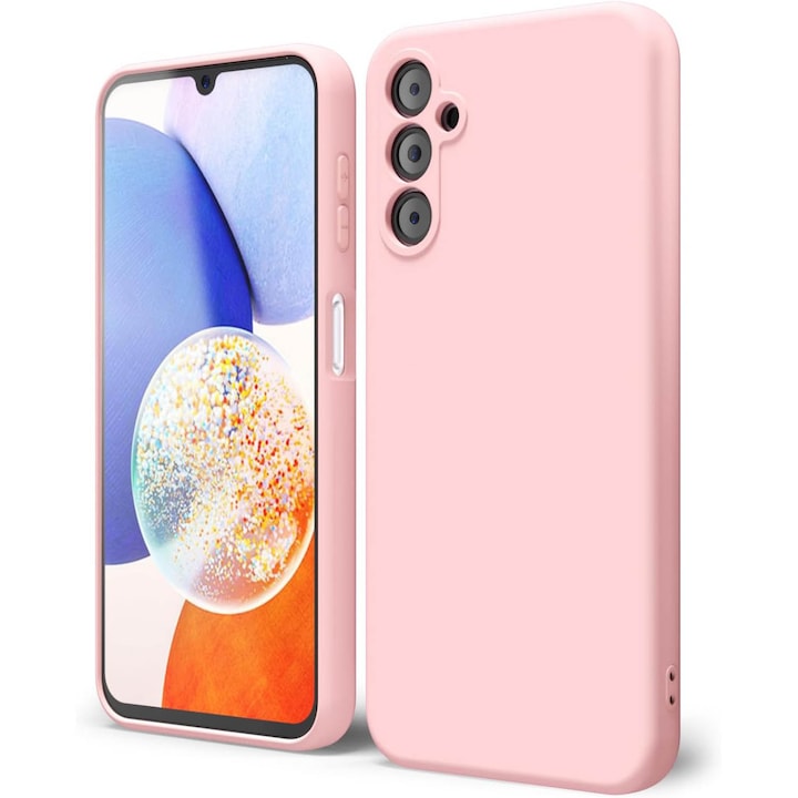 Силиконов мек калъф за Samsung A54 5G, ултра тънък, повишена защита, вътрешност от микрофибър, розов