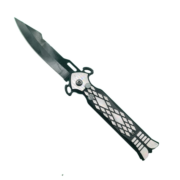 Cutit cu Deschidere Automata, Model Romburi, Sistem Prindere Curea, Otel, Agatatoare, 20 cm, Dalimag