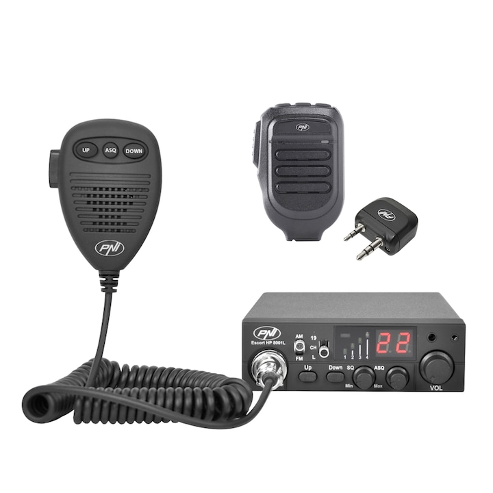 Комплект радиостанция CB PNI Escort HP 8001L ASQ + Микрофон и догъл с Bluetooth PNI Mike 80