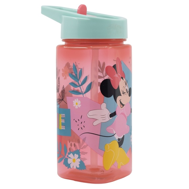 Sticla pentru apa, 510 ml, multicolor, plastic fara BPA, Being, Minnie Mouse