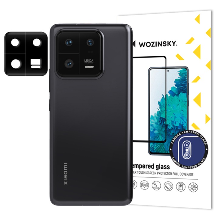 Xiaomi 13 Pro-val kompatibilis kameravédő fólia, üveg, 9H, fekete