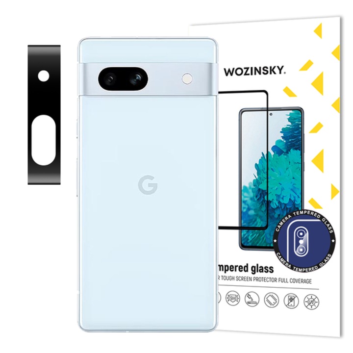 Google Pixel 7A-val kompatibilis kameravédő fólia, üveg, 9H, fekete