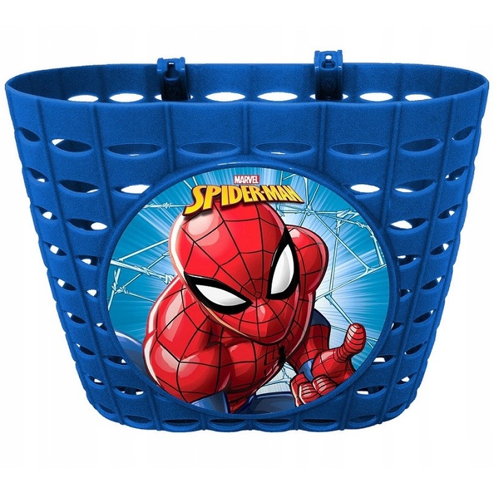 Cos de bicicleta, STAMP, Plastic, Spiderman, Multicolor