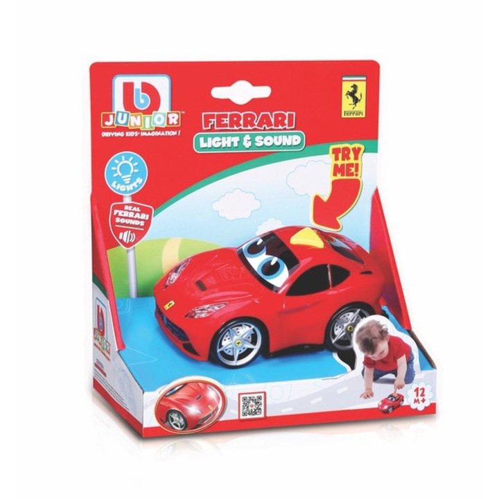 Masinuta electrica, Ferrari F12, Bburago, Plastic, Rosu, 13,5x7x7cm