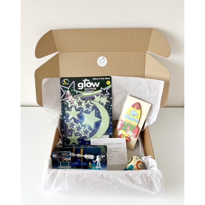 Комплект детски играчки GeminiBox Космическа станция, 3+, 4 части