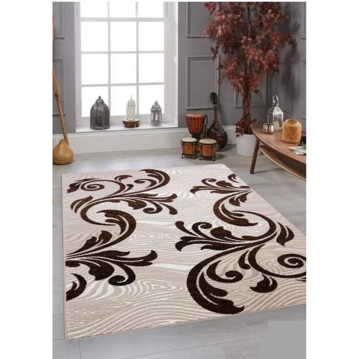 Cappuccino modell, téglalap alakú szőnyeg, bézs/barna bézs/barna 60 x 110