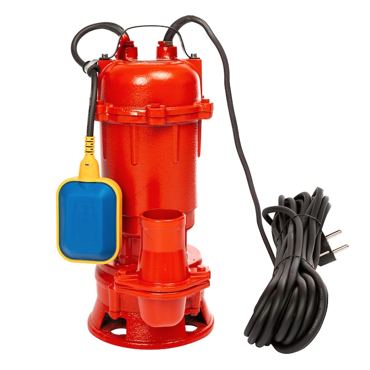 Pompa apa murdara cu tocator, Heber® WQCD10-8-0.75F, 750W, debit 10000l/h, H refulare 10m, submersibila