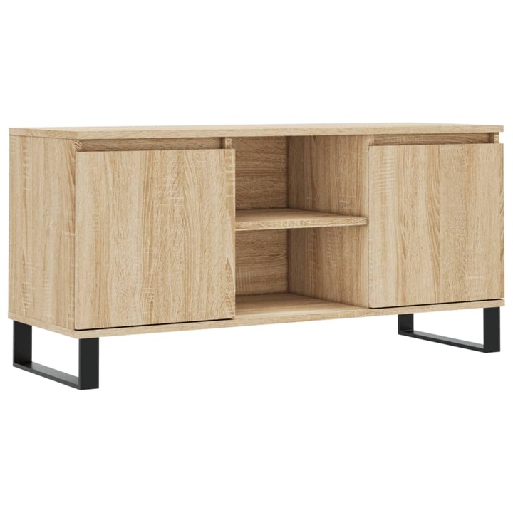Comoda TV vidaXL, stejar sonoma, 104x35x50 cm, lemn compozit, 19 kg