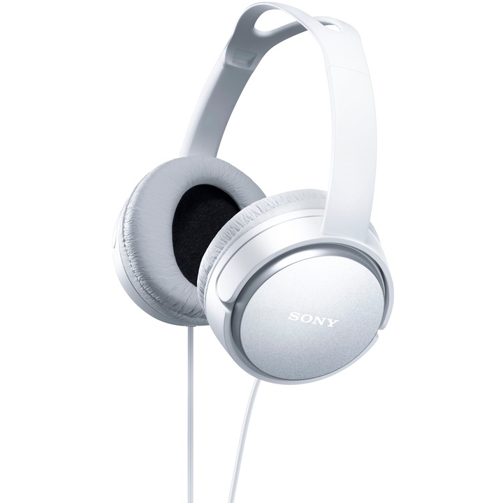 Casti Over the Ear Sony MDR-XD150W, Cu fir, Alb