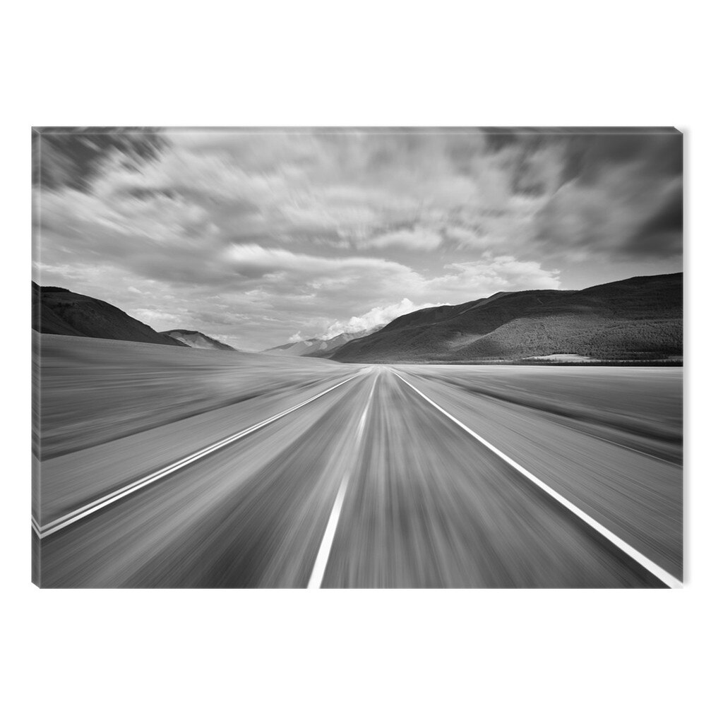 Tablou Alb-Negru Abstract Startonight, Drum de viteza, luminos in intuneric, 80 x 120 cm