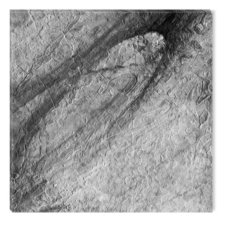 Tablou Alb-Negru Abstract Startonight, Bucatica din Marte, luminos in intuneric, 80 x 80 cm