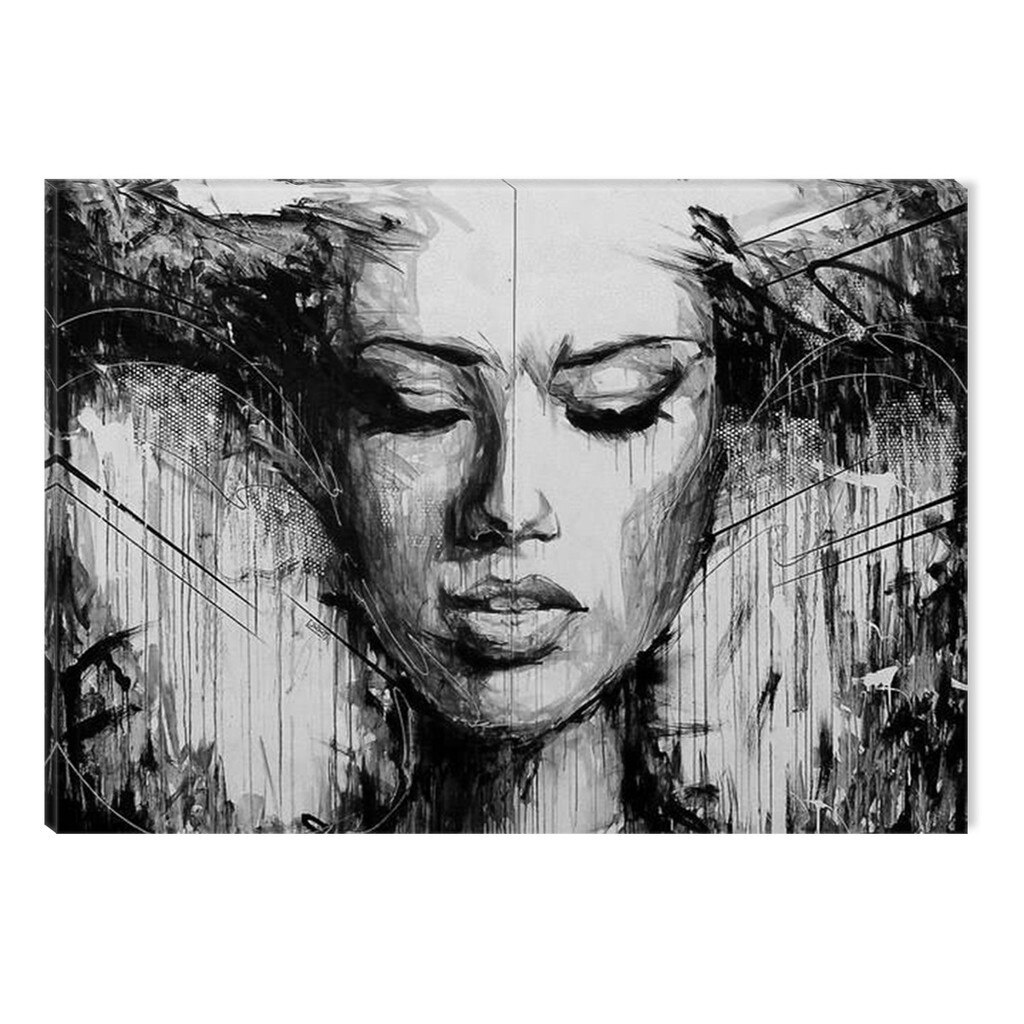 Tablou Alb-Negru Abstract Startonight, Senzualitate feminina, luminos in intuneric, 60 x 90 cm