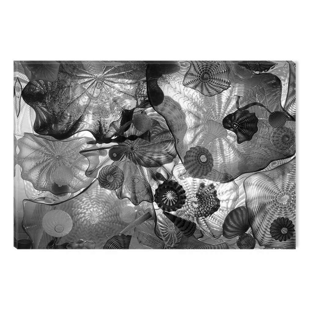 Tablou Alb-Negru Abstract Startonight, Hipnotic, luminos in intuneric, 60 x 90 cm