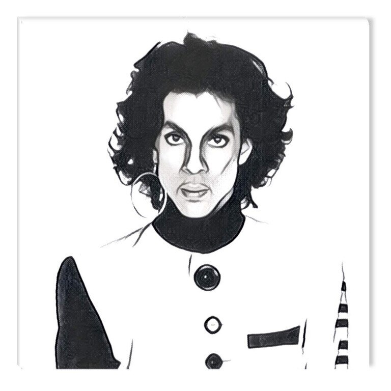 Tablou Alb-Negru Abstract Startonight, Prince, luminos in intuneric, 80 x 80 cm