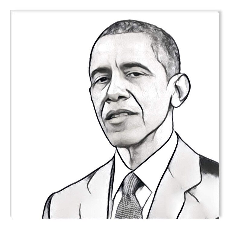 Tablou Alb-Negru Abstract Startonight, Barack, luminos in intuneric, 80 x 80 cm