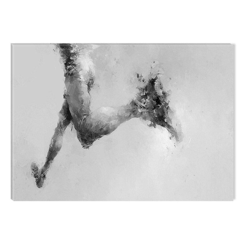 Tablou Alb-Negru Abstract Startonight, Alergator, luminos in intuneric, 80 x 120 cm