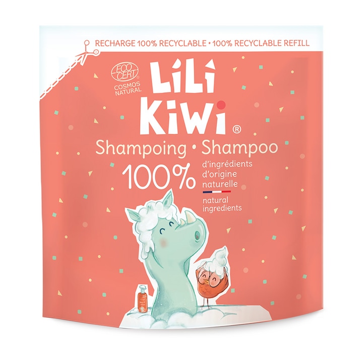 Rezerva sampon 100% natural si organici Lilikiwi pentru copii, 150 ml