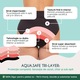 Slip menstrual pentru inot FemiEko, Kaia, cu talie inalta, absorbtie moderata, negru, marime 4XL