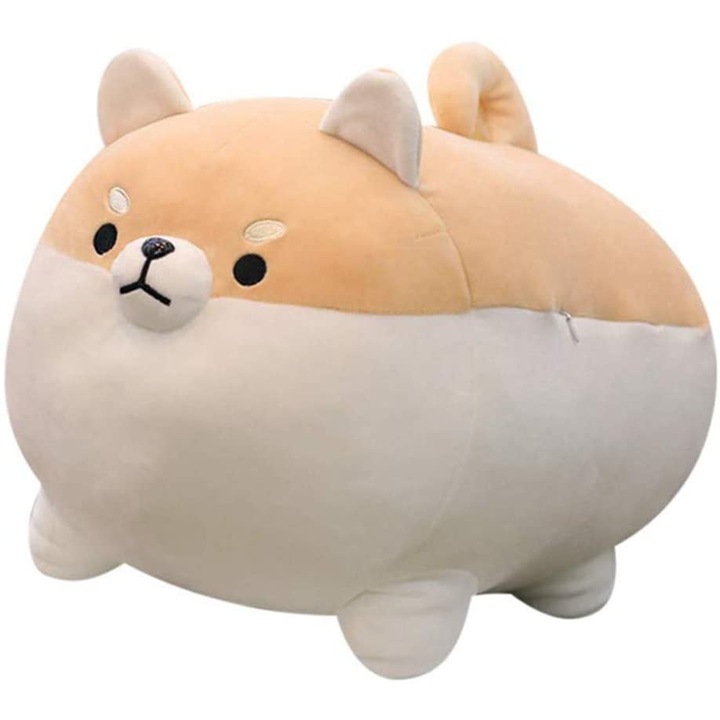 Perna decorativa QttvbTna, plus Shiba Inu, maro, 40cm