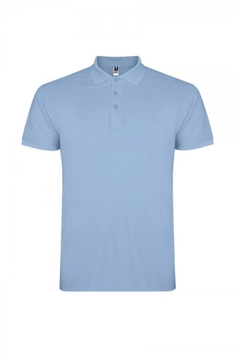 Férfi póló rövid ujjú, pamut, árnyékoló, Világoskék