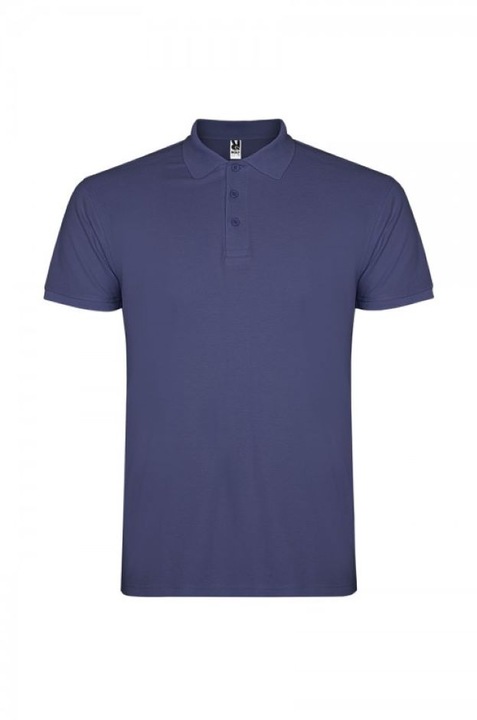 Férfi póló rövid ujjú, pamut, árnyékoló, Sötétkék