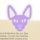 Semn de carte Pisica - Sphynx cat, alb-mov 50x45mm
