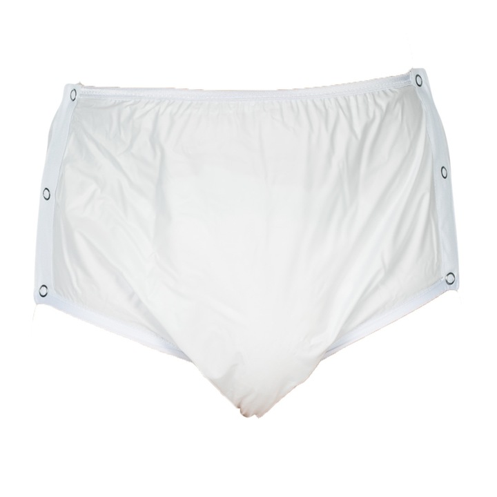 Inkontinencia bugyi szint 4/5, Suprima, Unisex, PVC/poliészter, fehér, márc. 36, oldalt kapcsokkal