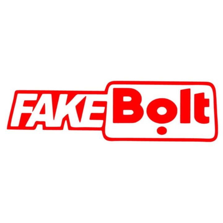 Sticker Fake Bolt, rosu, 20cm