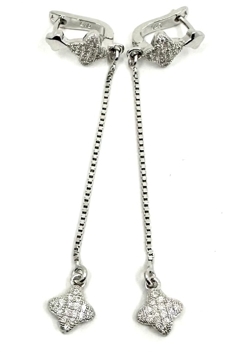 Cercei lungi ag 925 cu zirconiu, Agavi