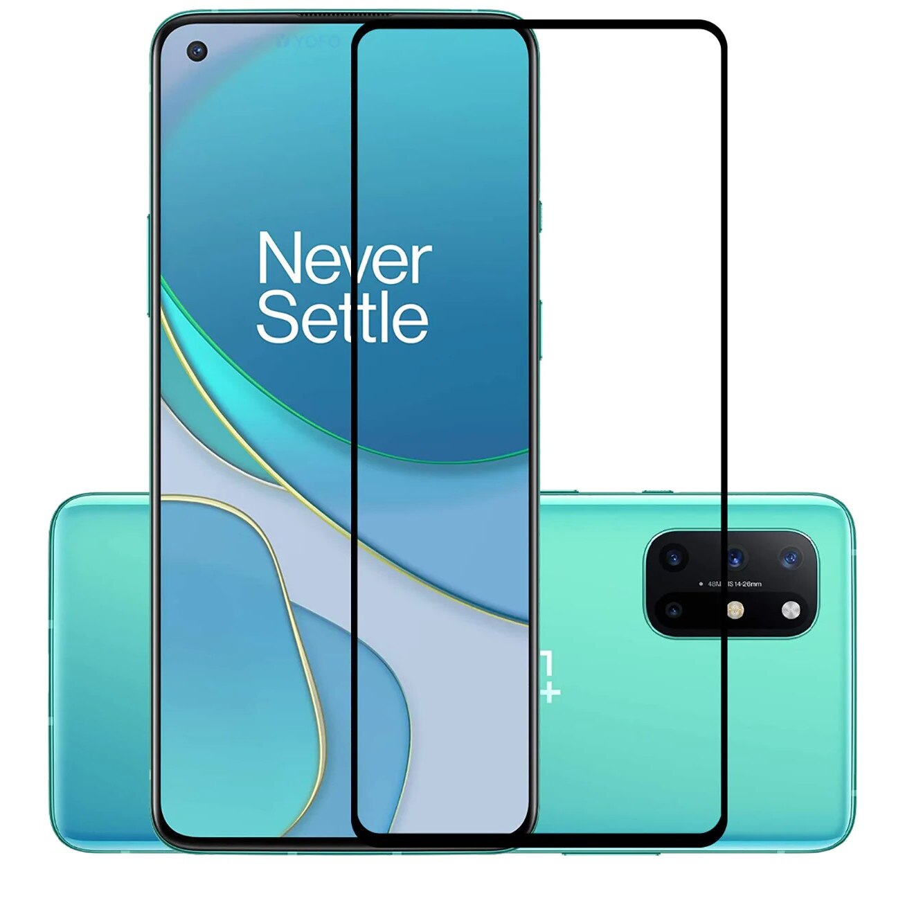 Folie de Sticla 5D Tempered Glass Full Glue Negru, Acoperire Completa pentru OnePlus 8T