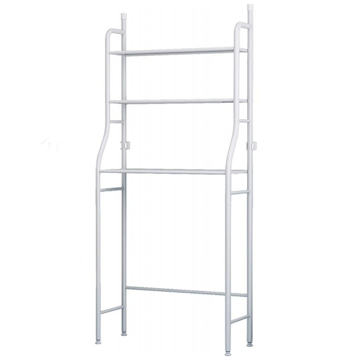 2 db Fürdőszobai Tárolópolc Készlet, 3 Polc, 47 x 25 x 155 cm