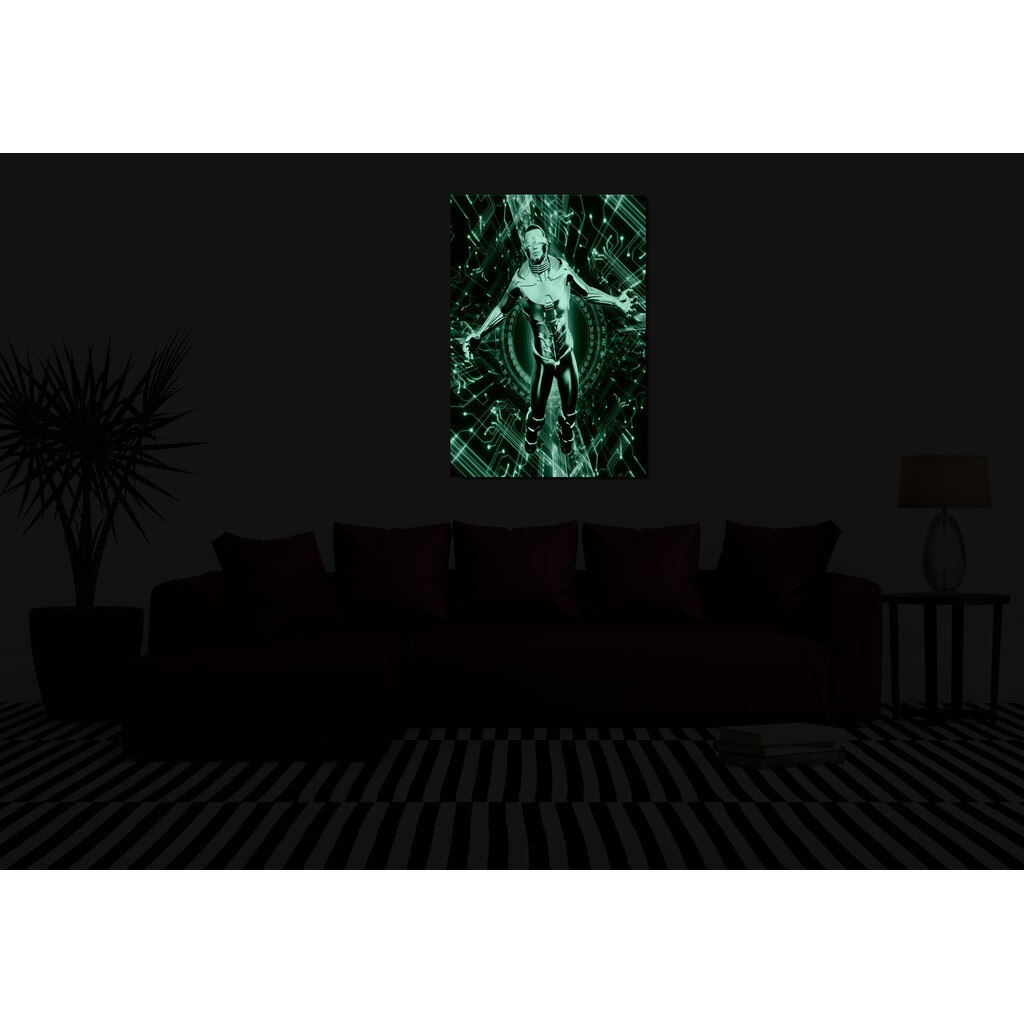 Tablou Alb-Negru Abstract Startonight, Gangster, luminos in intuneric, 60 x 90 cm