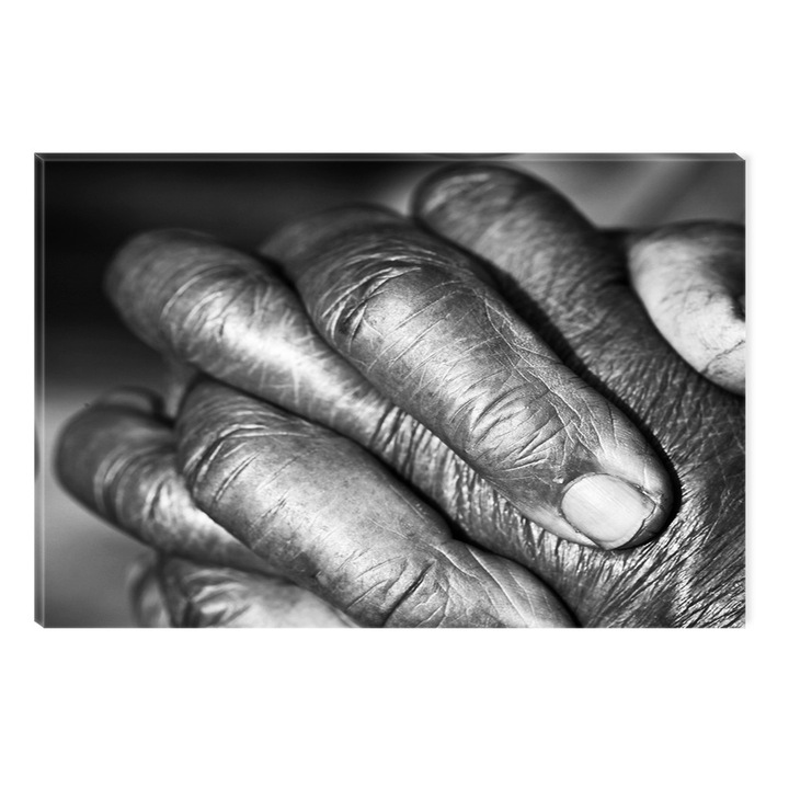 Tablou Alb-Negru Abstract Startonight, Rugaciune, luminos in intuneric, 80 x 120 cm