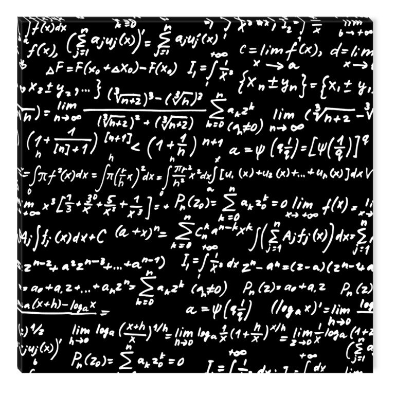 Tablou Alb-Negru Abstract Startonight, Matematica, luminos in intuneric, 80 x 80 cm