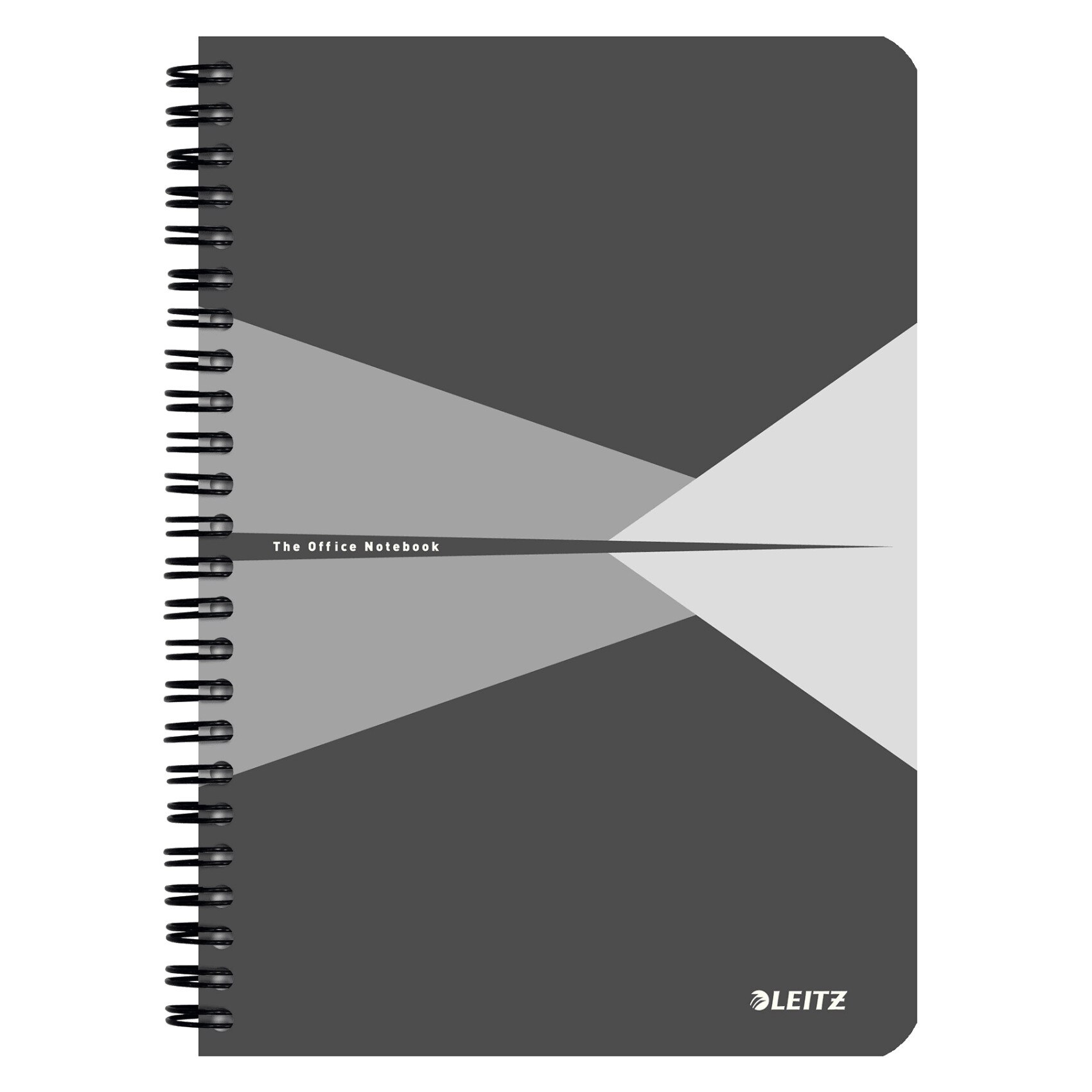 Caiet Leitz Office cu spira, coperta carton gri, A5, dictando