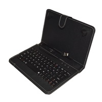 Husa cu tastatura, universala pentru tableta de 7", conexiune USB, Neagra