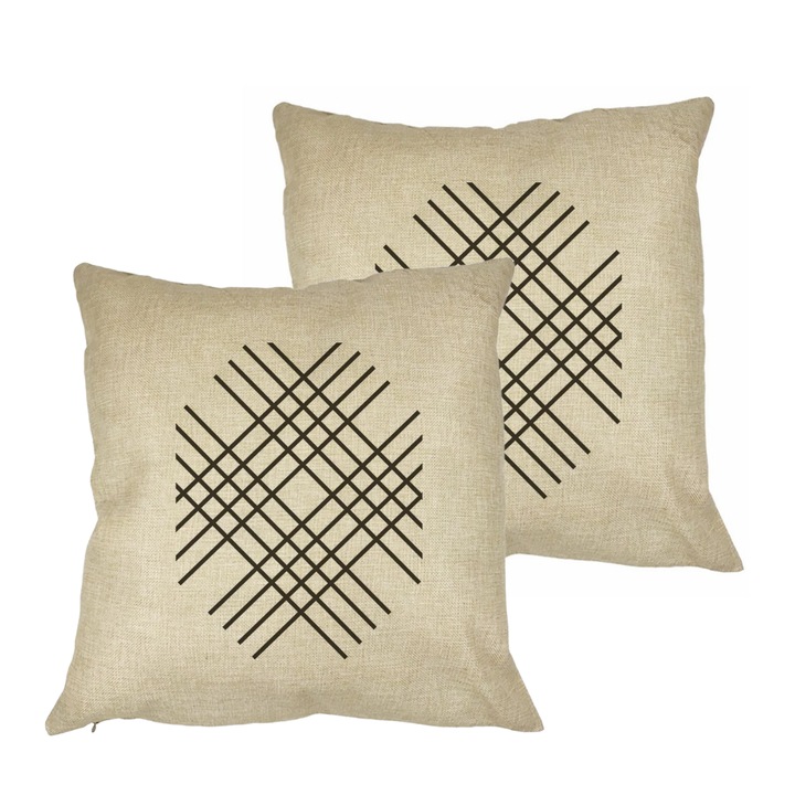 Set 2 Perne Decorative, Model Vera, 40x40 cm, Husa Detasabila