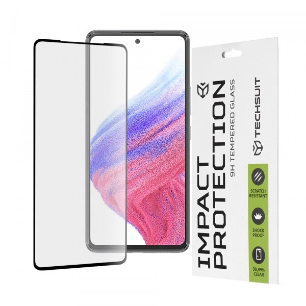 Folie sticla Samsung Galaxy A53 5G Techsuit 111D Full Glue Full Cover, negru