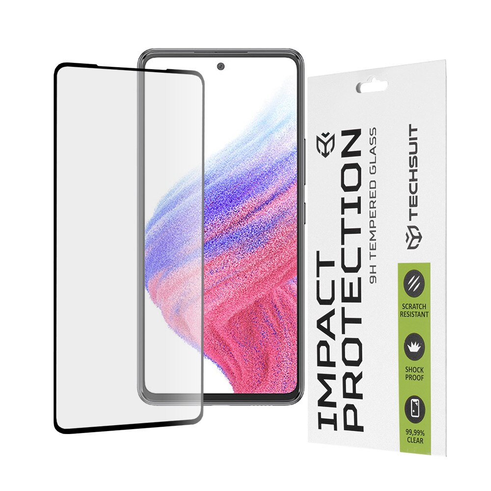 Folie sticla Samsung Galaxy A53 5G Techsuit 111D Full Glue Full Cover, negru