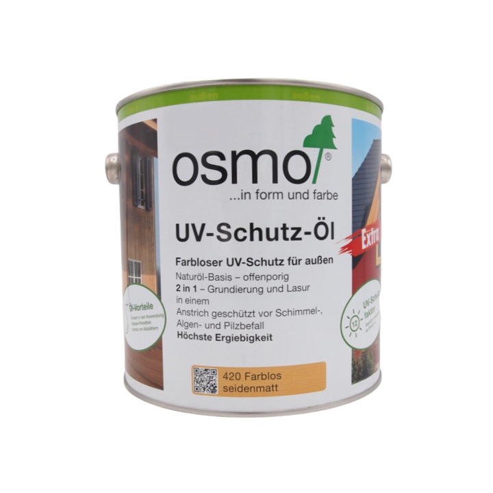 Ulei cu protectie UV pentru exterior, Osmo, UV-Protection-Oil Extra, transparent, 2,5 L