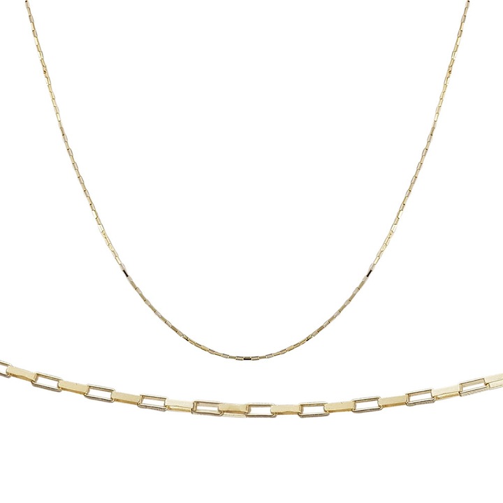 Colier aur galben 14k Bold Angle