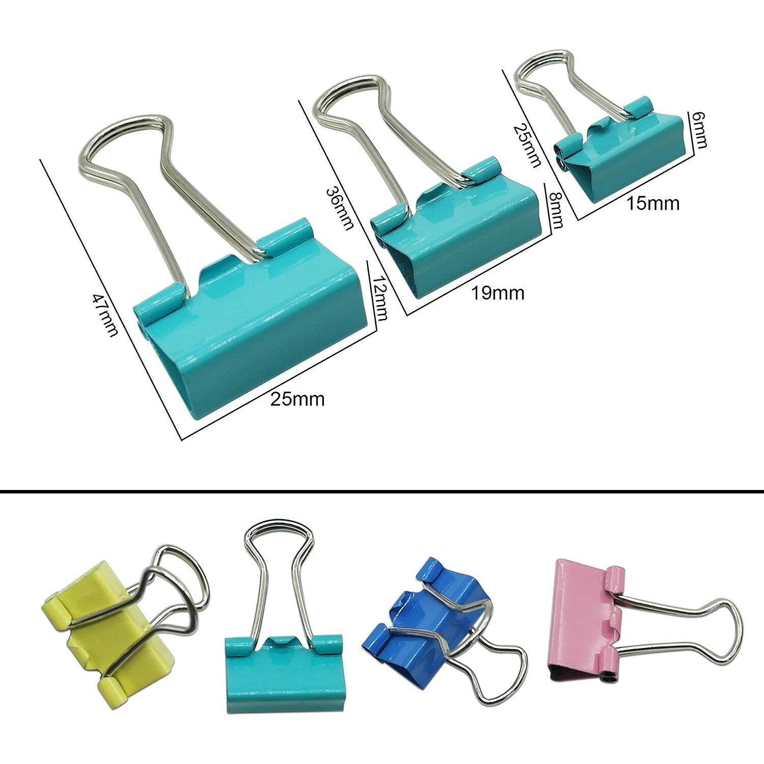 Clipsuri Checu Set 82 clipsuri, JENUOS®, 15 mm, 19 mm, 25 mm, Multicolor - eMAG.ro