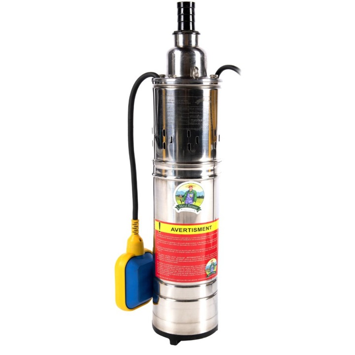 Pompa Submersibila tip tun, Micul Fermier, 1.1 KW, 3.6 mc/h, cu plutitor, adancime absortie 30m