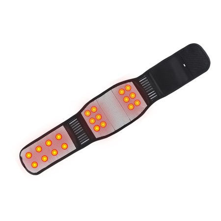Centura incalzitoare cu magneti de turmalina, centura suport lombar, pentru talie, abdomen, functie corector postura, 20 magneti, unisex, marime XL, negru
