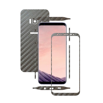 Folie de protectie Carbon Skinz, Husa de tip Skin Adeziv pentru Carcasa, Carbon Gri Argintiu dedicata Samsung Galaxy S8+ Plus Folie de protectie Carbon Skinz, Husa de tip Skin Adeziv pentru Carcasa, Carbon Gri Argintiu dedicata Samsung Galaxy S8+ Plus