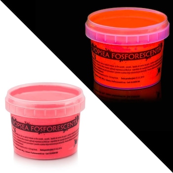 Vopsea glow in the dark, ProCart, fosforescenta care lumineaza roz, 100 ml Vopsea glow in the dark, ProCart, fosforescenta care lumineaza roz, 100 ml