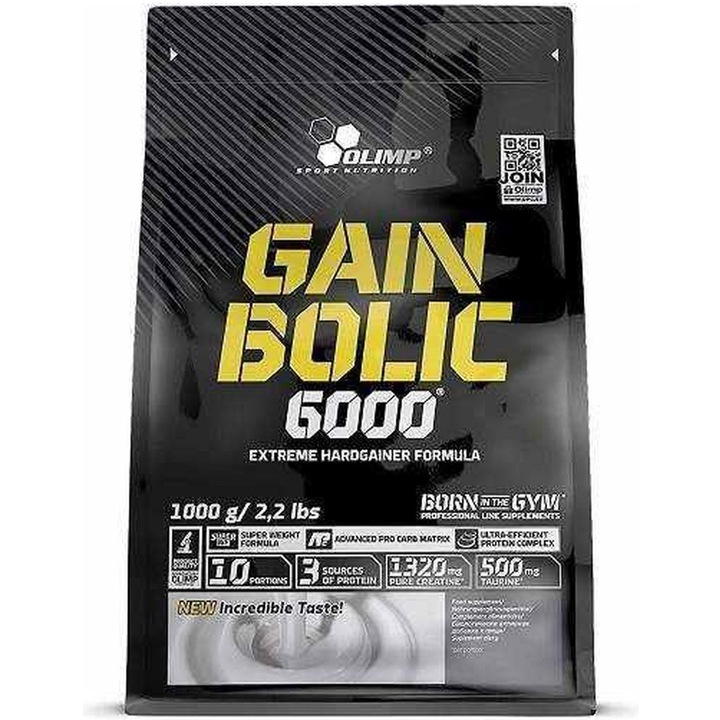 Gainer Olimp Sport Nutrition Gain Bolic 6000, Vanilie, 1kg