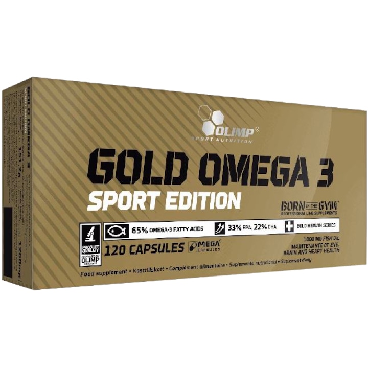 Ulei de peste Olimp Sport Nutrition Gold Omega 3 Sport Edition, 120 capsule